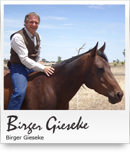 Birger Gieseke mit Pferd